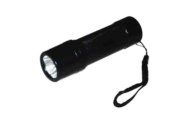 Torcia Metallica Nero Led