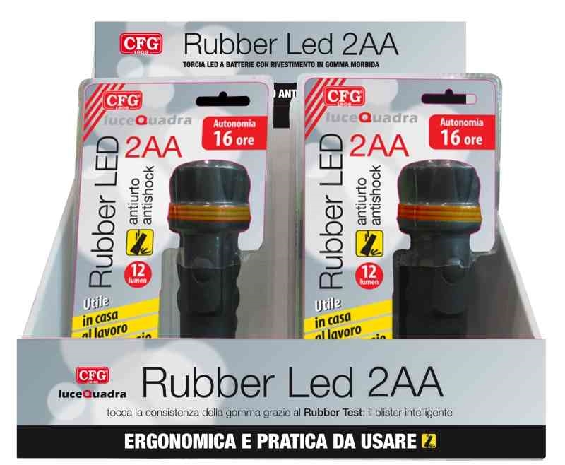 Torcia Rubber Led Luce Quadra Antiurto