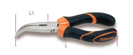 Pinza Becchi Piatti Lunghissimi Piegati Bimateriale