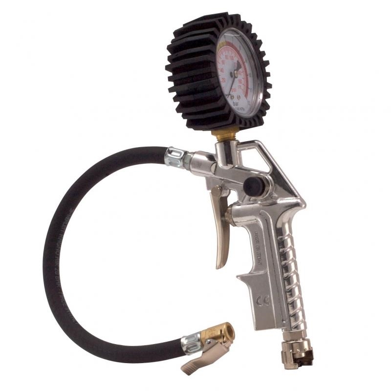 Pistola Gonfiaggio Manometro INOX D. 63 in Glicerina