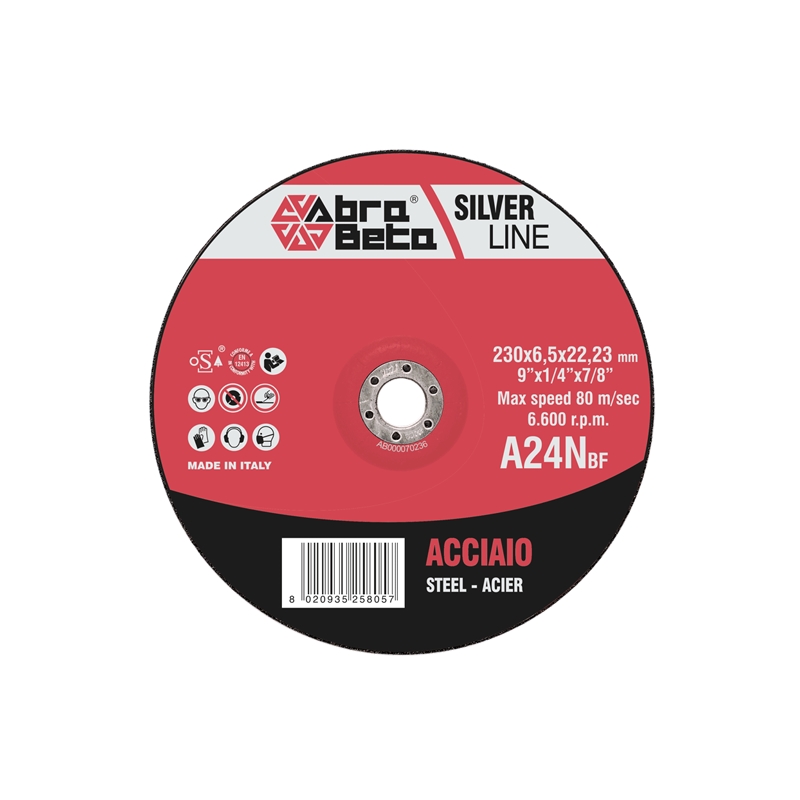 Disco Abrabeta Sbavo Silver Acciaio A24N 125X6,5