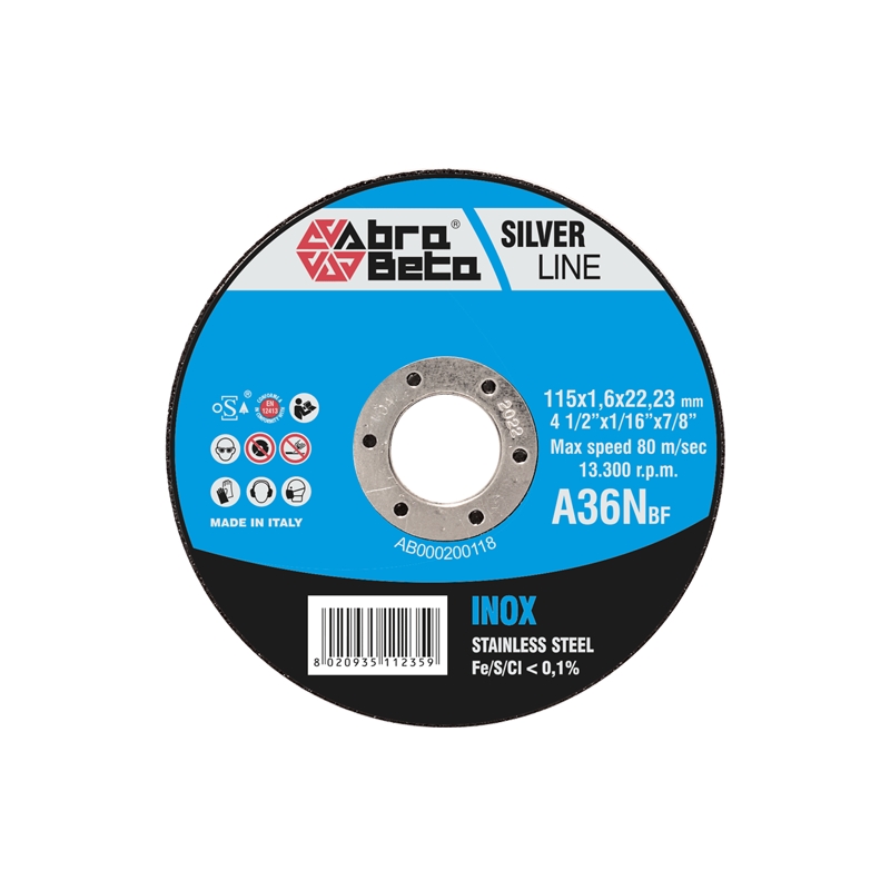 Disco Abrabeta Taglio Silver INOX A36N 115X3,2