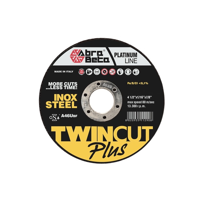 Disco Taglio Platinum INOX/ACC. Twincut Plus 115X1,6