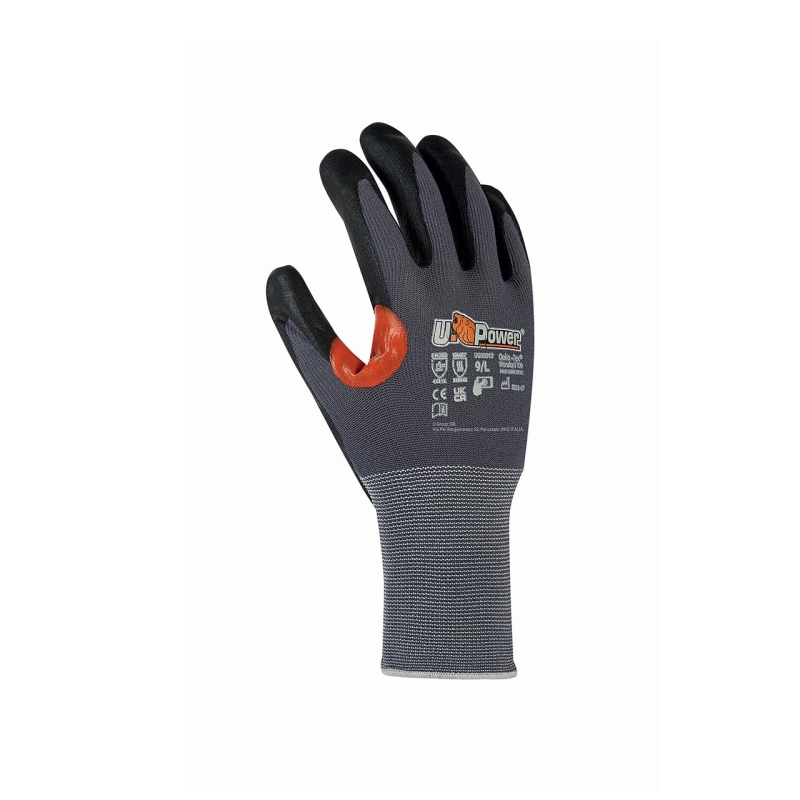 Guanti U-Power Kumba Grigio/Arancio TG 9