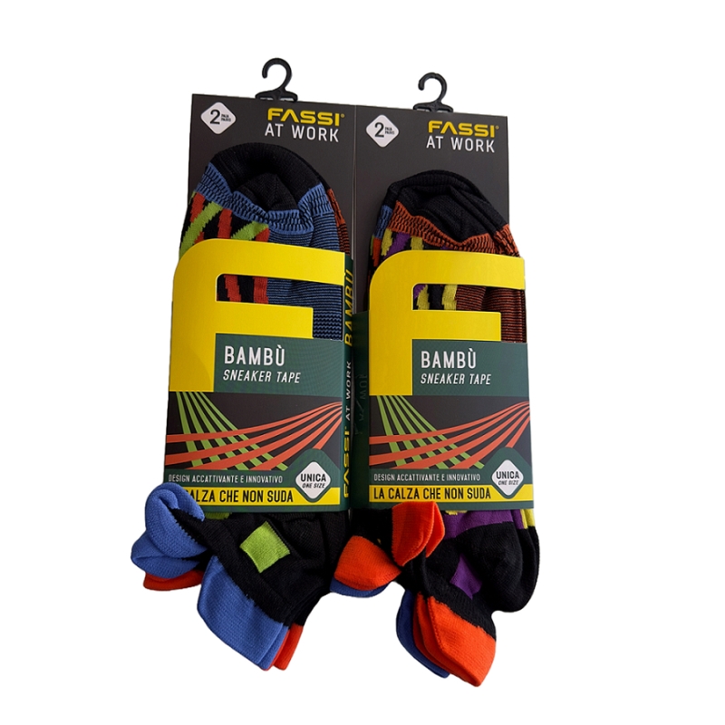 Calza Fassi 2 Paia TG Unica in Bambu con Doppia Patella