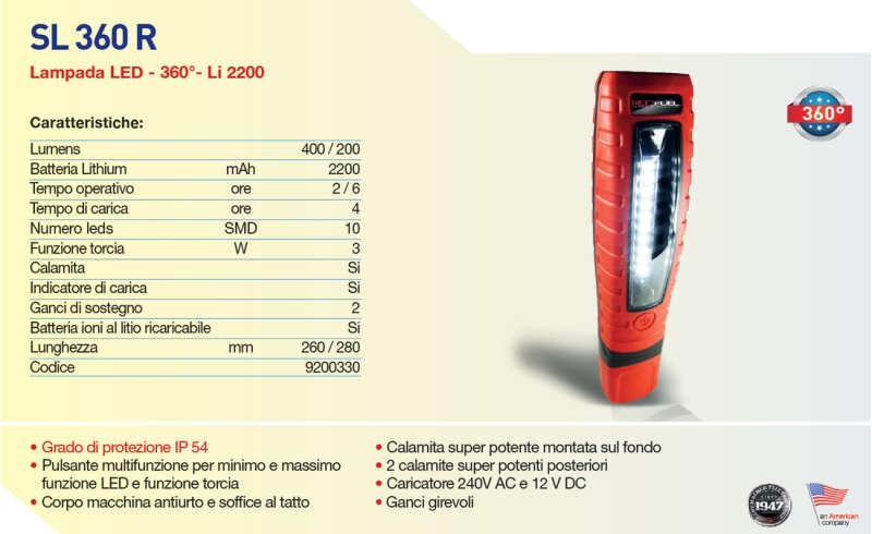 Lampada LED Schumacher SL 360R 400 Lumens