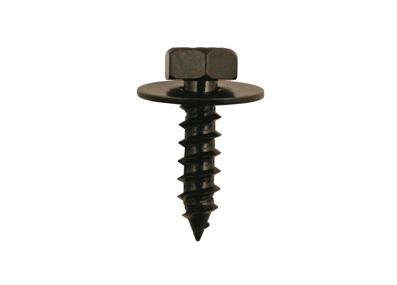 Viti in metallo, rondelle, nere universali, 10 pz. 6,2X24