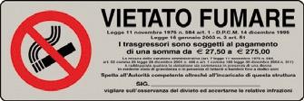 Adesivo CM.15X5 Vietato Fumare