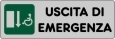 Adesivo CM 15X5 Uscita di Emergenza
