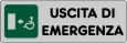 Adesivo CM 15X5 Uscita di Emergenza
