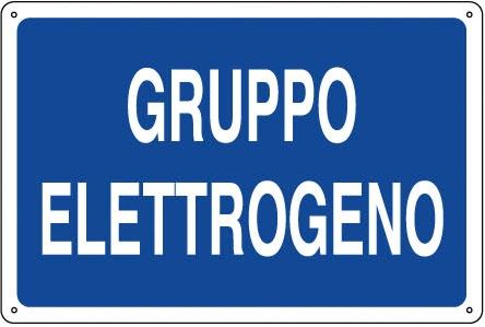 CARTELLO ALLUMNIO 30X20 GRUPPO ELETTROGENO