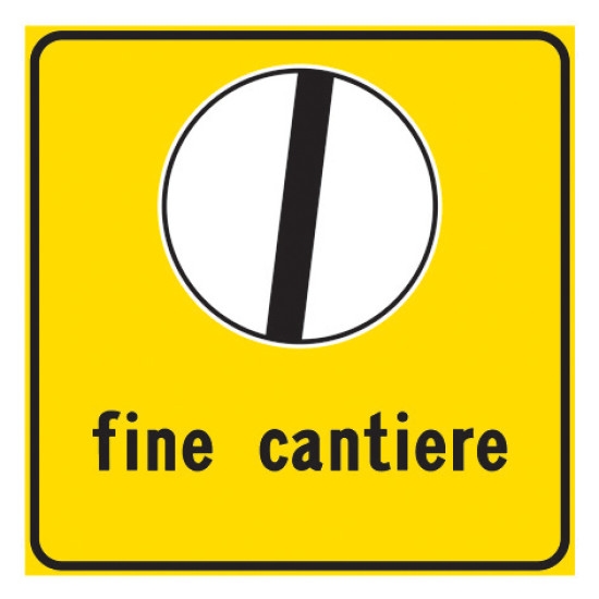 Cartello da Cantiere Rett. 60X60 Fine Cantiere