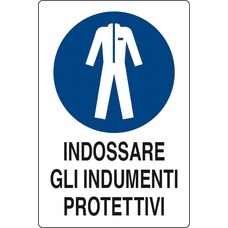 Cartello Alluminio CM 30X20 E' Obbl. Indumenti Protettivi