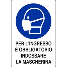 Cartello Alluminio CM 30X20 per Lingresso E Obbligat......