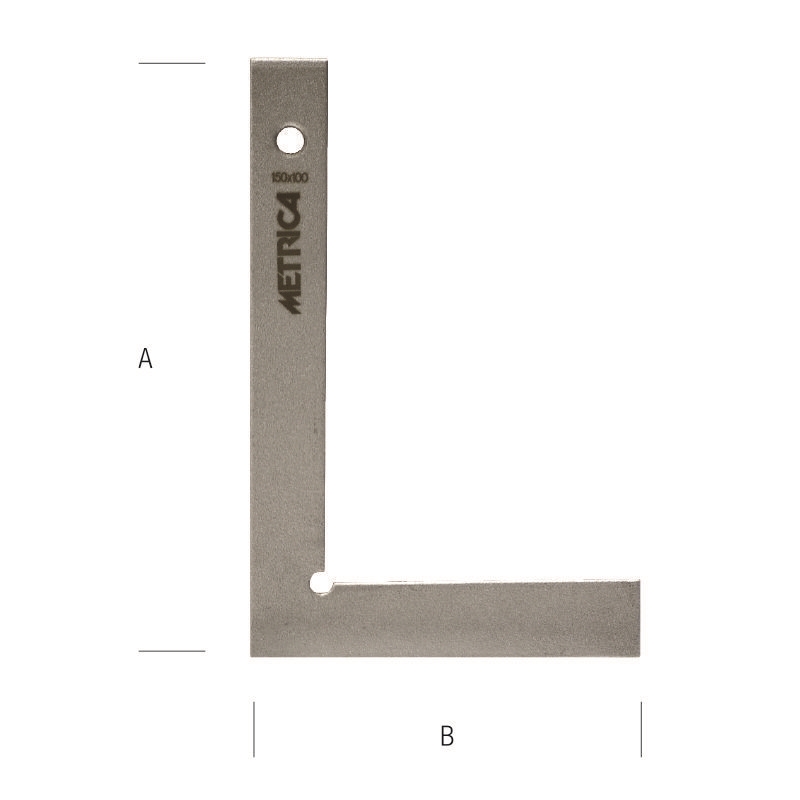 SQUADRA SEMPLICE ACCIAIO ZINCATO METRICA 330X500