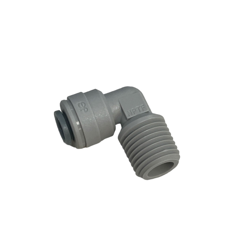 Raccordo Terminale in Plastica Gomito Tubo 1/4 Filetto 1/8