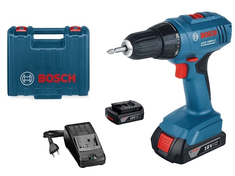 Trapano A Batteria Bosch GSR18v-45 (2 Batterie 2 Ah)