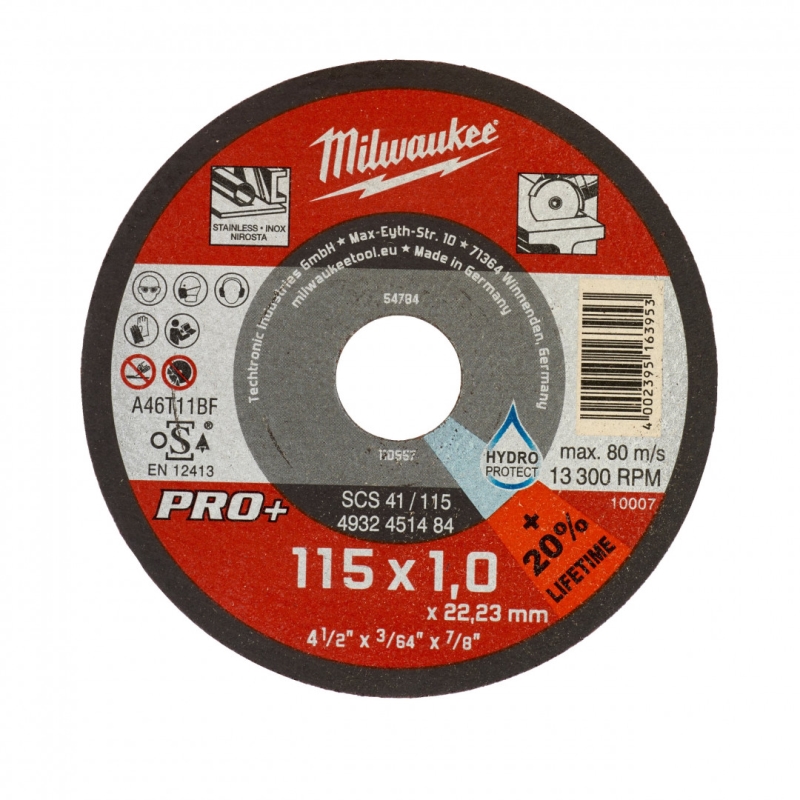Disco da Taglio Milwaukee SC 41 115X1